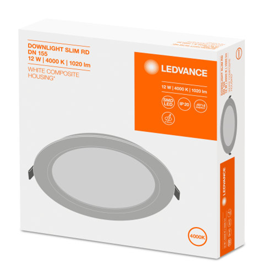 Ledvance Downlight Slim Rund 155 12W 4000K LED Einbauleuchte