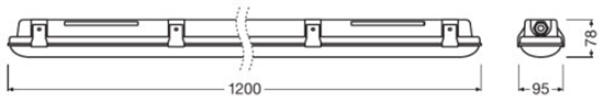Ledvance Damp Proof LED 120cm 39W Tageslichtweiss IP65 4058075079854