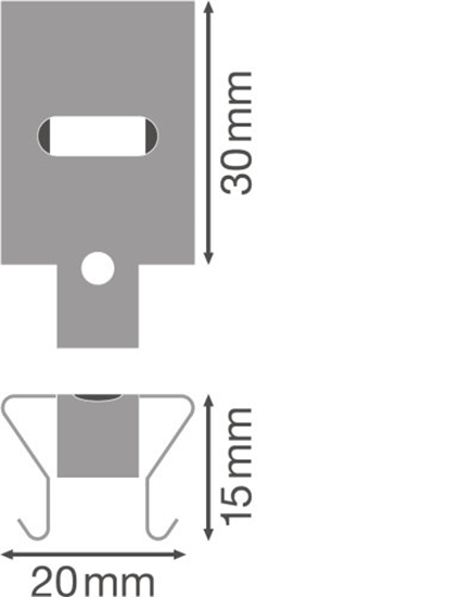 2er Pack Ledvance TruSys Mouniversell Kvg+Evgting Brackets Mounting Brackets LED Schienenstrahler 4058075100435