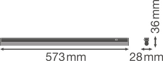 Ledvance Linear Compact Switch 600 8W 3000K LED Leuchte Mit Schalter 4058075106116