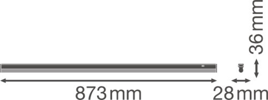 Ledvance Linear Compact Switch 900 12W 3000K LED Leuchte Mit Schalter 4058075106192