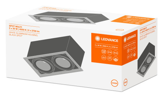 Ledvance Spot Multi 2X30w Neutralweiss Fl/Bk LED Einbauleuchte 4058075113985