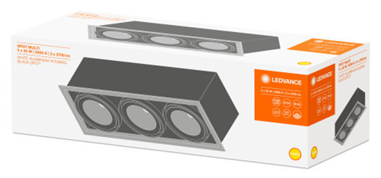Ledvance Spot Multi 3X30w Warmweiss Fl/Bk LED Einbauleuchte