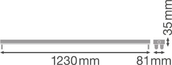 Ledvance Linear Housing T8 LED 1200 2Xtube Leuchtengehäuse G13 4058075144422