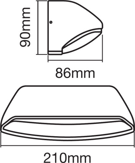 Ledvance Endura Style Wide 12W LED Wandleuchte IP44 witterungsfest schwarz 4058075214019
