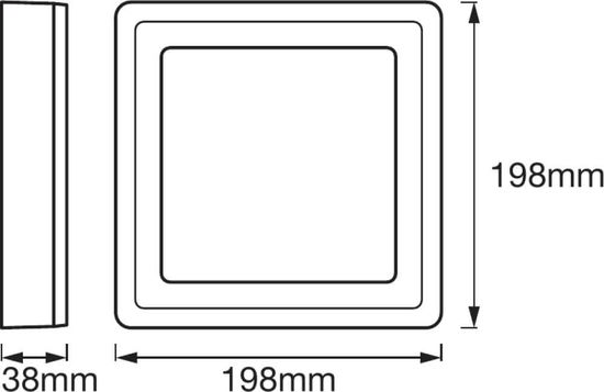 LEDVANCE Anbauleuchte LED CLICKWhite SQ 200 mm 15W 4058075260535