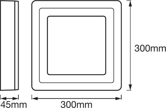 LEDVANCE Anbauleuchte LED CLICKWhite SQ 300 mm 18W 4058075260573