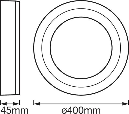 LEDVANCE Anbauleuchte LED COLOR +WHITE RD 400 mm 38W 4058075265721