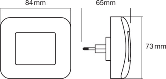 Ledvance LED Steckdosenleuchte Lunetta universell Hall Weiss nachtlicht 4058075266803