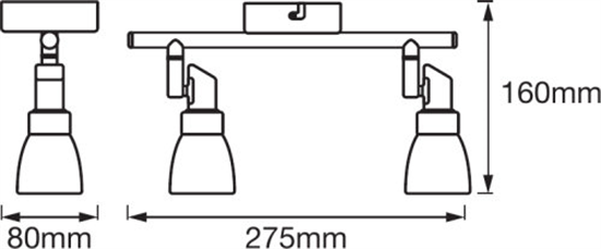 Ledvance LED Spot G9 2X2W 2700 LED Deckenleuchte 4058075268029
