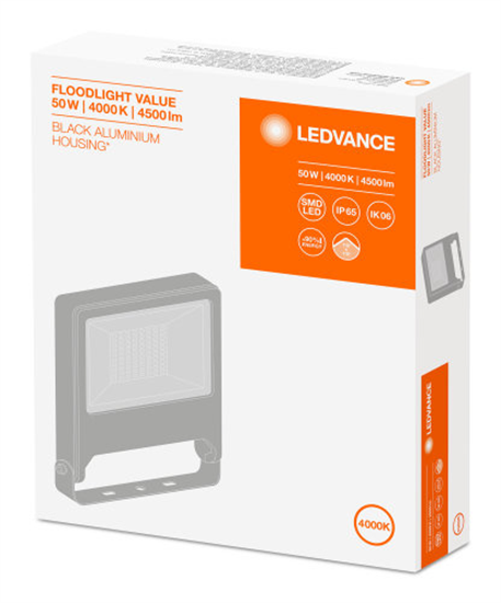 Ledvance Floodlight VALUE 50W 4000K IP65 schwarz LED Fluter 4058075268647