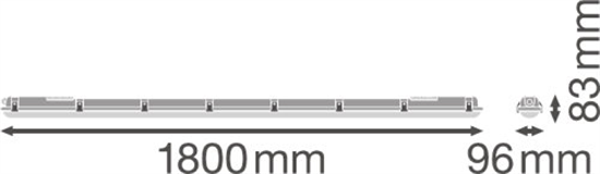 Ledvance Damp Proof Value 1800 34W 4000K IP65