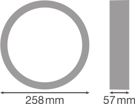 LEDVANCE Aufbauleuchten Surface Bulkhead RING 250 schwarz 4058075399358