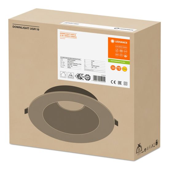 LEDVANCE Downlight UGR19 DN195 21W 3000K IP54 4058075459250