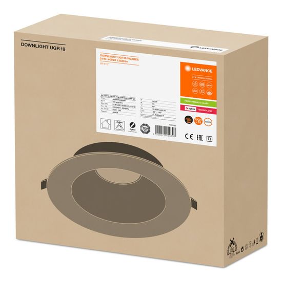 LEDVANCE Downlight UGR19 Zigbee 21W 4000K ZBVR weiss 4058075459397