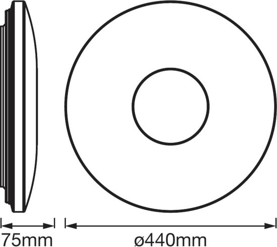 LEDVANCE Anbauleuchte ORBIS CLICK Sensor 440 32W 4058075472891