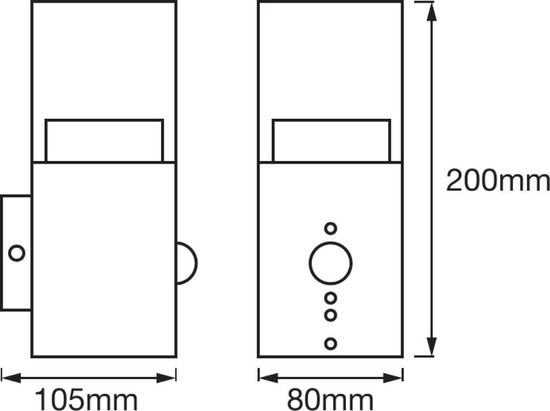 LEDVANCE LED Außenleuchte ENDURA Style Crystal Wall Sensor 5W 4058075474154