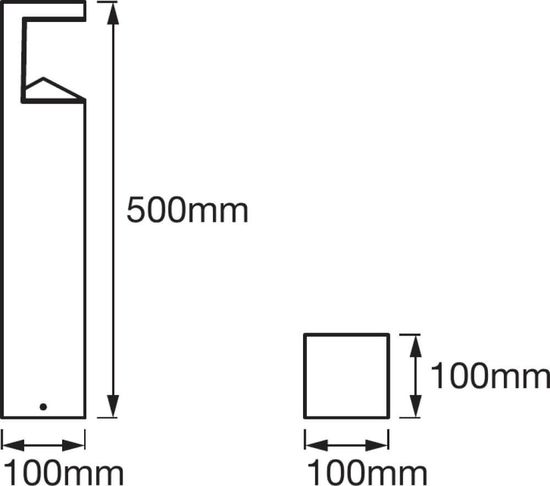LEDVANCE LED Außenleuchte ENDURA Style PYRAMID 50cm Post 9W 4058075477919
