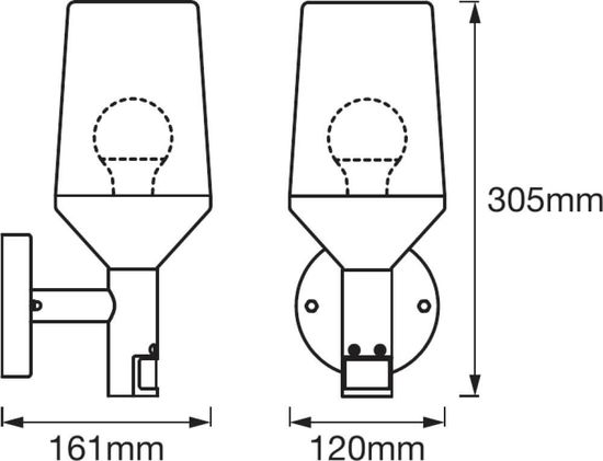 LEDVANCE Außenleuchte ENDURA Classic CALICE WALL Sensor E27 4058075477971