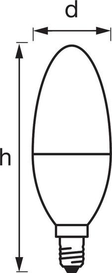 LEDVANCE LED Lampe SMART+ Kerze Tunable White 40 5W 2700-6500K E14 Appsteuerung 4058075485556