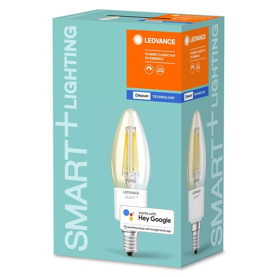 LEDVANCE LED Lampe SMART+ Filament dimmbar 40 4W warmweiss E14 Bluetooth