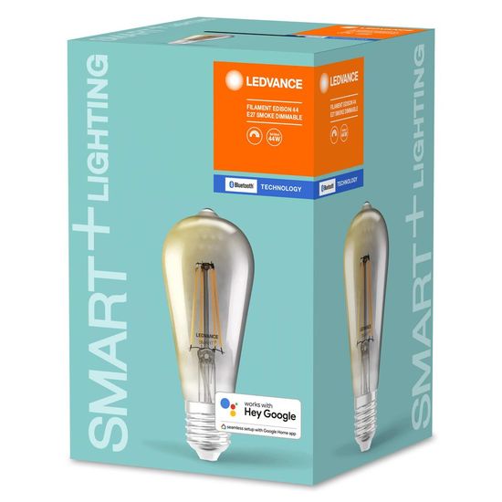 LEDVANCE LED Lampe SMART+ Filament Edison dimmbar 44 6W warmweiss E27 Bluetooth