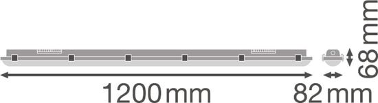 LEDVANCE LED Feuchtraumleuchte Damp Proof 5x Durchverdrahtung 120cm 32W 4000K IP65 4058075541924
