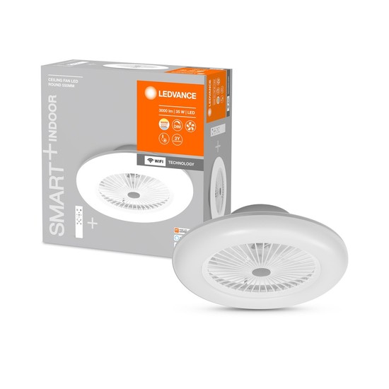 LEDVANCE SMART+ CEILING FAN LED Deckenleuchte mit Ventilator Round 74W Tunable White dimmbar + Fernbedienung 4058075572553
