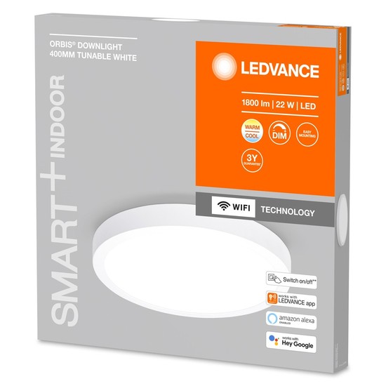 LEDVANCE SMART+ Orbis Downlight LED Deckenleuchte 40cm 22W Tunable White dimmbar 4058075572935