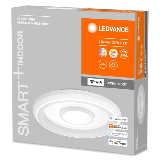 LEDVANCE SMART+ Orbis Stea LED runde Deckenleuchte 48,5cm 32W Tunable White dimmbar 4058075573413