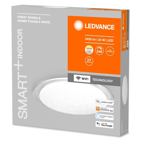 LEDVANCE SMART+ Orbis Sparkle LED Deckenleuchte 46cm 24W Tunable White dimmbar 4058075573475