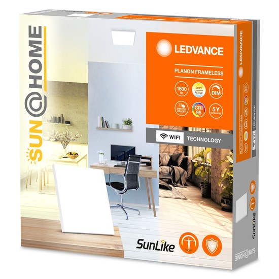 LEDVANCE SMART+ Sun@Home Planon Frameless LED Panel 30x30cm rahmenlos HCL Biorythmus 20W Tunable White dimmbar 95Ra