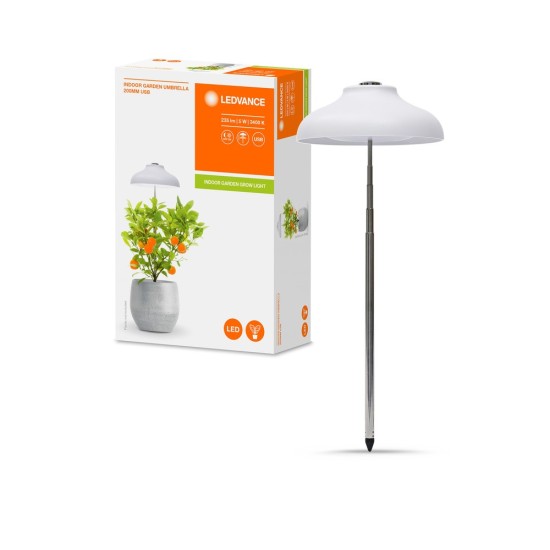 LEDVANCE Indoor Garden LED Umbrella Pflanzenaufzucht USB 5W neutralweiss