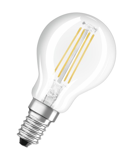 OSRAM LED Lampe Superstar Plus E14 Filament 3,4W 470lm neutralweiss 4000K dimmbar 90Ra wie 40W