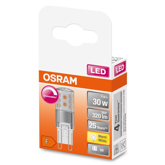 OSRAM LED Lampe SUPERSTAR PIN G9 GU9 3W 320Lm warmweiss 2700K dimmbar wie 30W