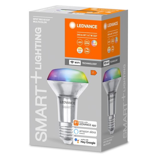 LEDVANCE LED Strahler Reflektor SMART+ R105 RGBW E27 60W 345Lm Tunable White 2700…6500K 45° dimmbar