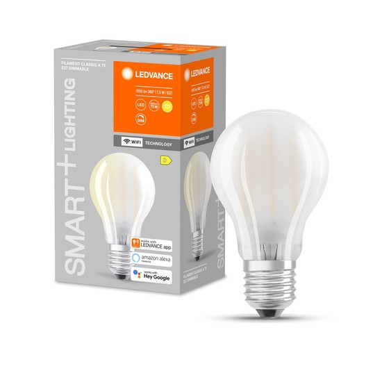 LEDVANCE SMART+ LED Lampe E27 Filament 7,5W 1055Lm warmweiss 2700K dimmbar wie 75W