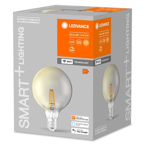 LEDVANCE SMART+ LED Globe Lampe G95 E27 Filament 6W 540Lm warmweiss 2500K dimmbar wie 44W
