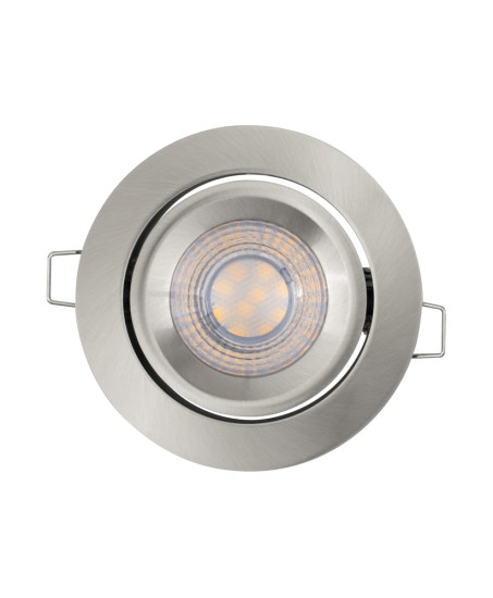 LEDVANCE Spot Set LED Simple Dim 3er-Set Einbauleuchte, Downlight nickel 4,90W warmweiss 110° 4058075617766