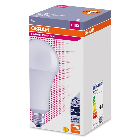 OSRAM LED Lampe Parathom matt E27 24,9W 3452lm warmweiss 2700K dimmbar wie 200W