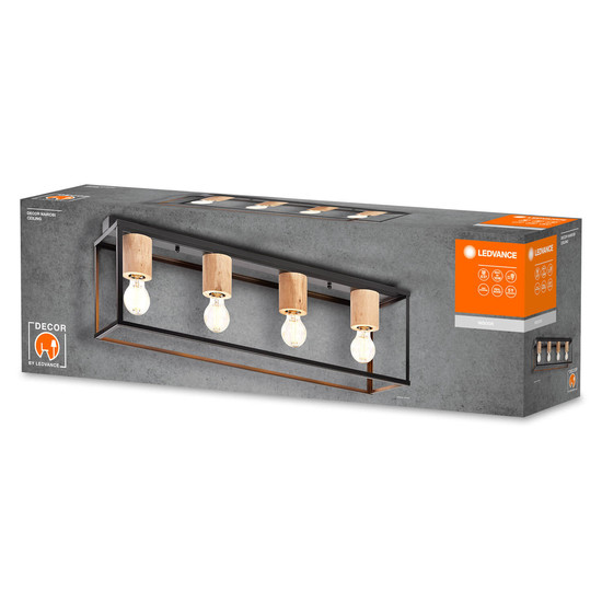 LEDVANCE Deckenleuchte Decor Nairobi Ceiling 4 x E27 4058075759022