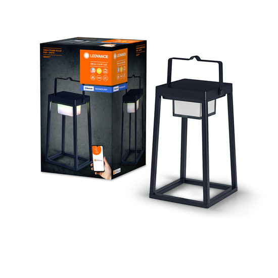 LEDVANCE LED Außenleuchte Smart+ Solar Table Frame Multicolor RGB + W Dimmbar RGBW Farbwechsel / Multicolor / Warmweiss 4058075763760