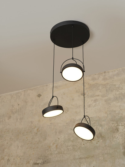 OSRAM LED Pendelleuchte Decor Puck 3XPendant PL 36W 930 Black 4058075846586