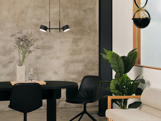 OSRAM LED Pendelleuchte Decor Kyoto 2XPendant 20W930 CLICK DIM Black Dimmbar Warm weiß 4058075846609