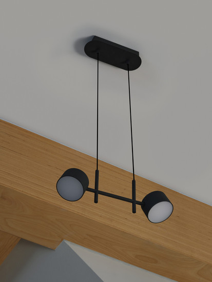 OSRAM LED Pendelleuchte Decor Kyoto 2XPendant 20W930 CLICK DIM Black Dimmbar Warm weiß 4058075846609