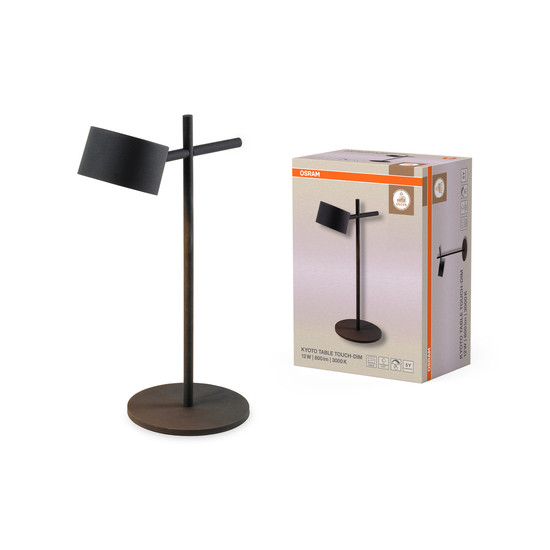 OSRAM LED Tischleuchte Decor Kyoto Table 12W 930 TOUCH DIM Black Dimmbar 4058075846647