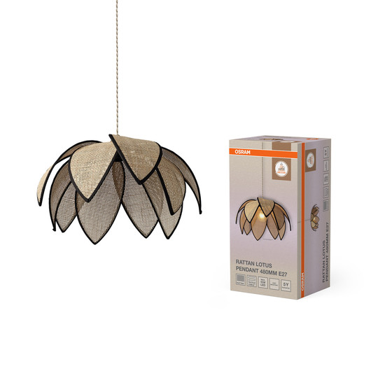 OSRAM Pendelleuchte Decor Rattan Lotus Pendant 480 E27 Brown 4058075847248