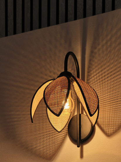 OSRAM Wandleuchte Decor Rattan Lotus Wall E27 Brown 4058075847262