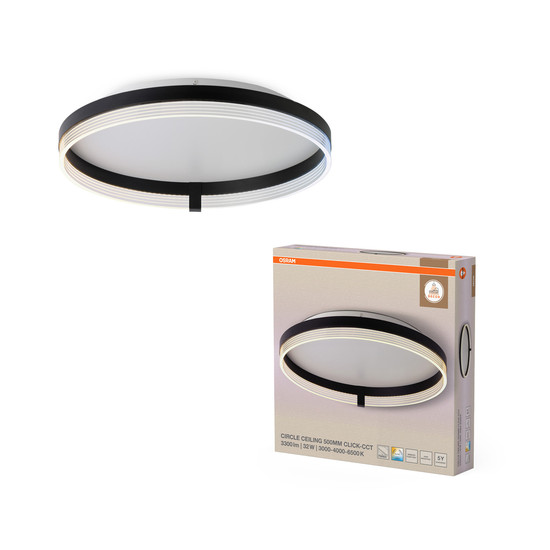 OSRAM LED Deckenleuchte Decor Circle Ceiling 500 32W CLICKCCT Black Warm weiß,Kalt weiß,Kaltes Tageslicht 4058075847323