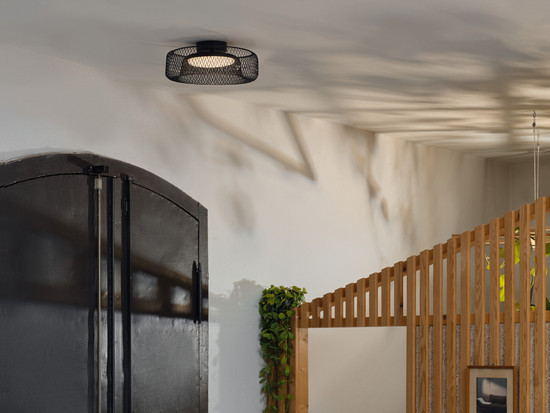 OSRAM LED Deckenleuchte Decor Mesh Ceiling 18.5W 830 Black Warm weiß 4058075847385